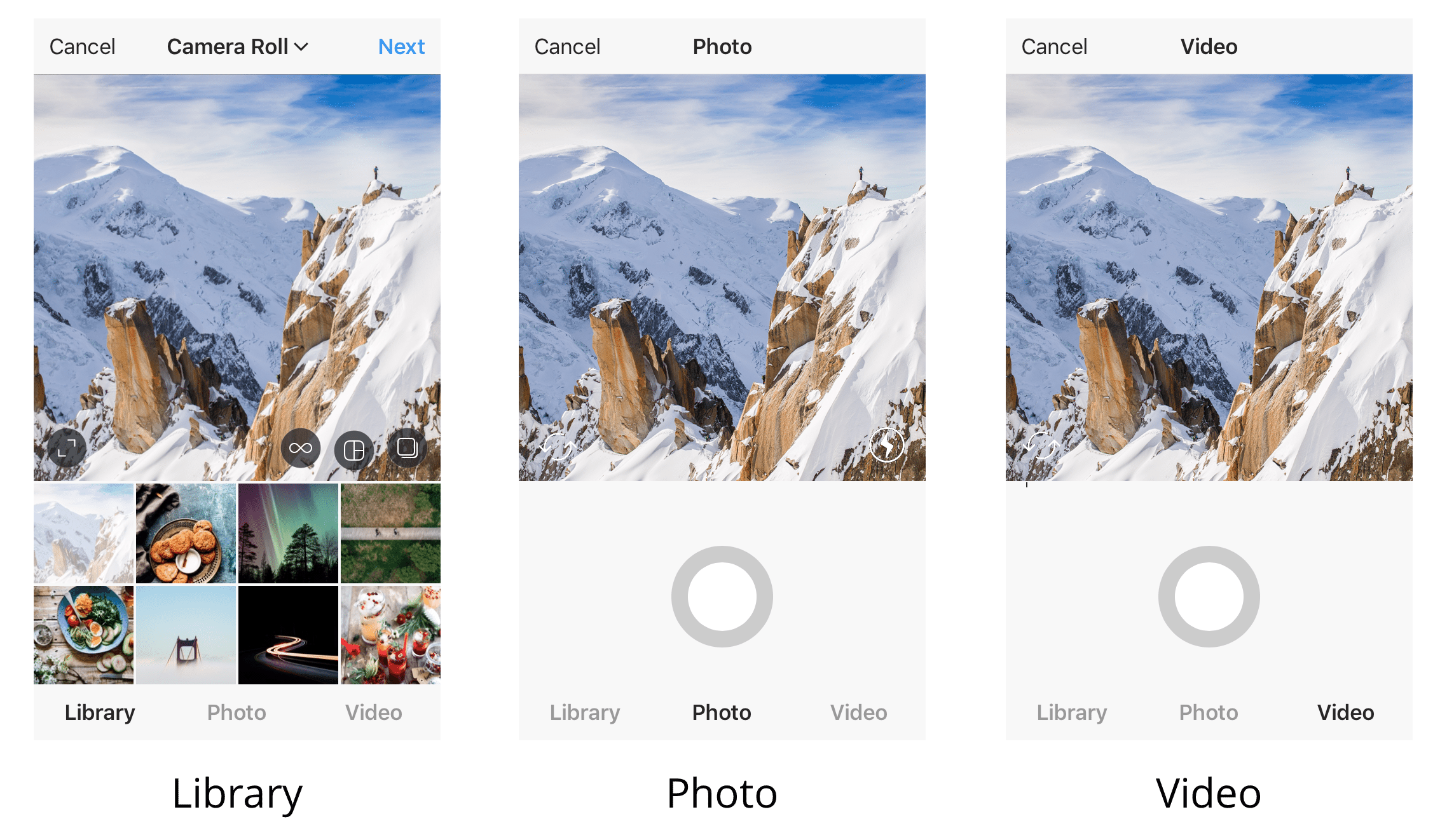 Post photos or videos