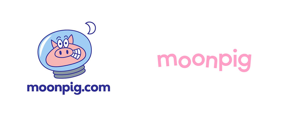 Moonpig logo evolution