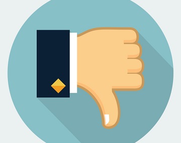 Vector thumb down icon