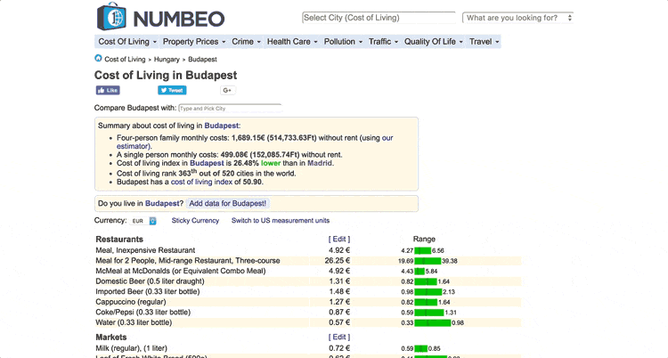 Numbeo Numbeo