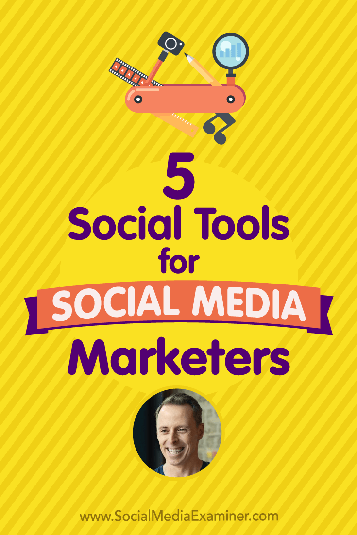 Social Media Marketing Podcast 278. In this episode Ian Cleary explores five different tools to help social marketers better do their job.