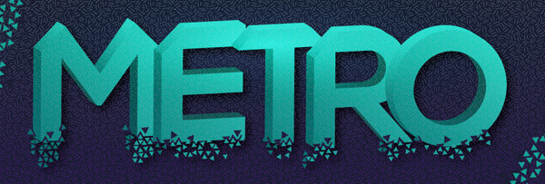 3D Geometric Text Effect