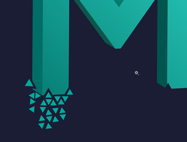 3D Geometric Text Effect