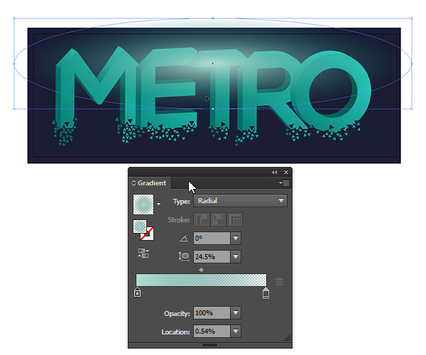 3D Geometric Text Effect