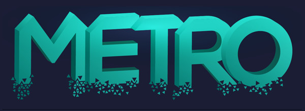 3D Geometric Text Effect