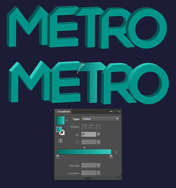 3D Geometric Text Effect