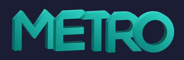 3D Geometric Text Effect