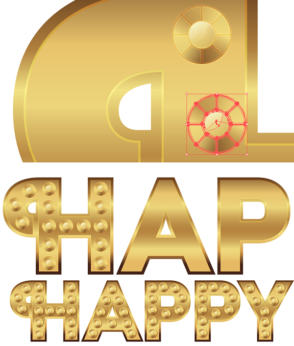 happy new year vector text