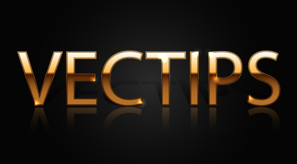 gold text effect