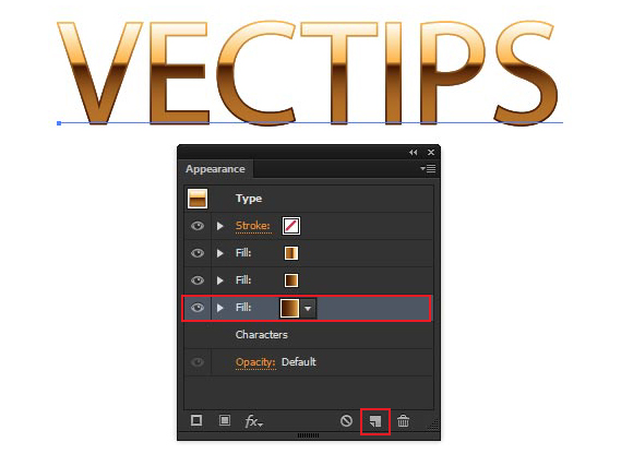 gold text effect