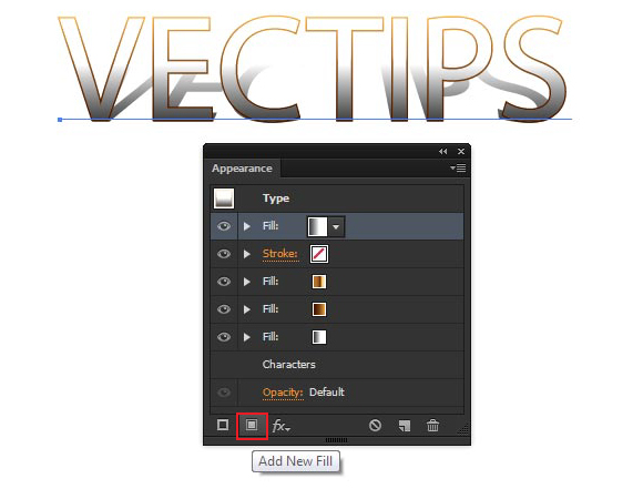 gold text effect