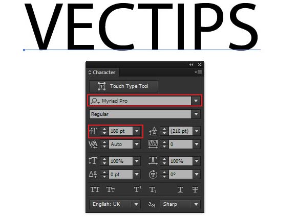 gold text effect