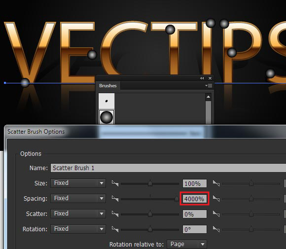 gold text effect