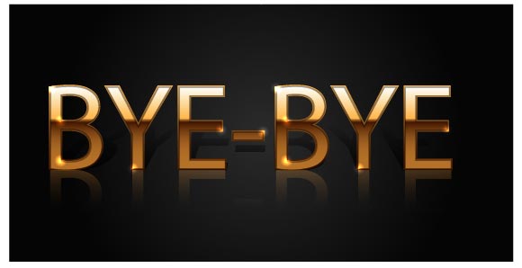 gold text effect