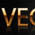 gold text effect