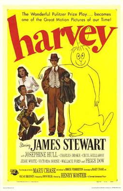 A poster for the movie <em>Harvey</em>, which inspired the name of the DARPA stealth research program.