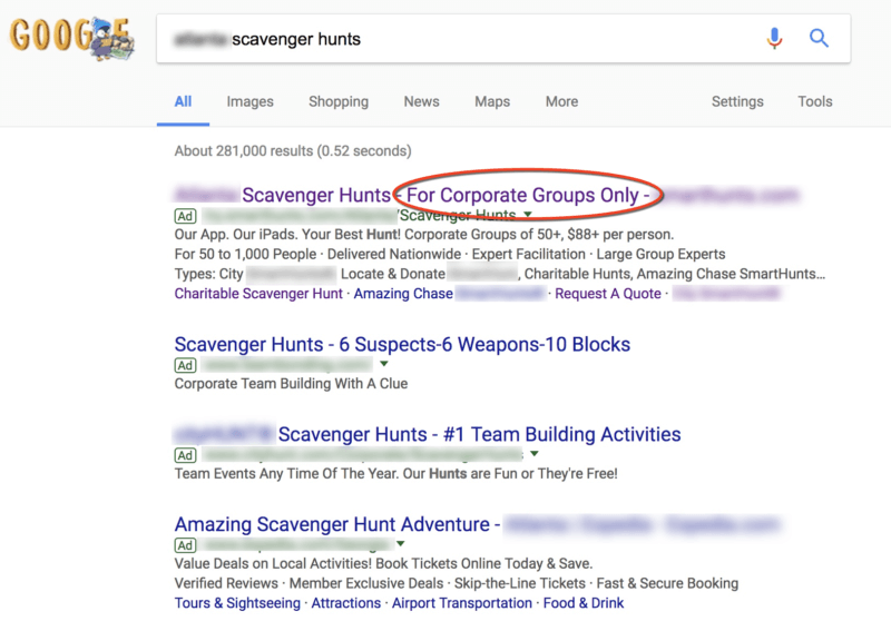 Writing Expanded Text Ads - example