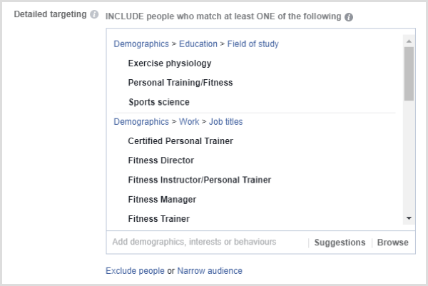 facebook audience interest targeting