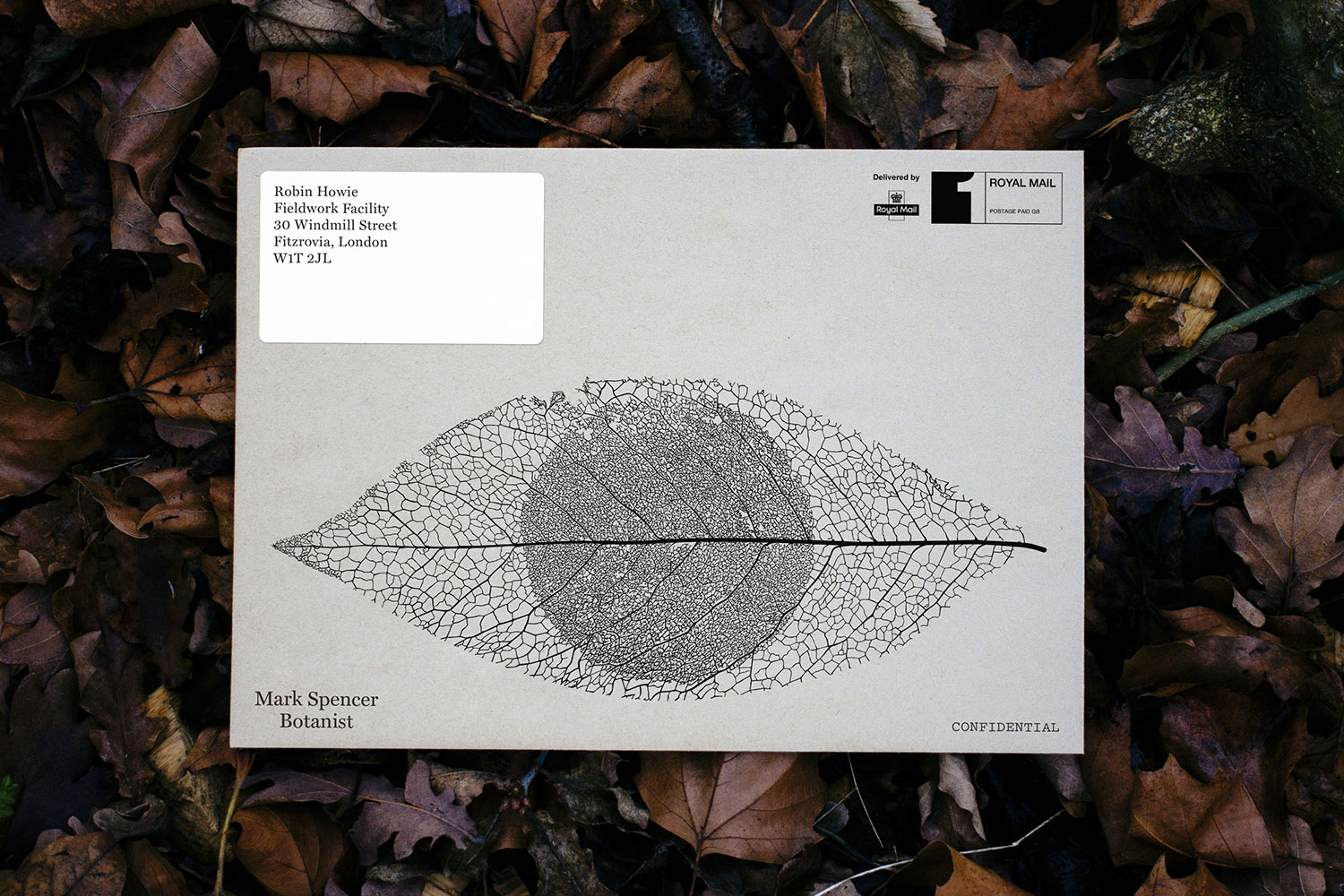 Mark Spencer forensic botanist envelope