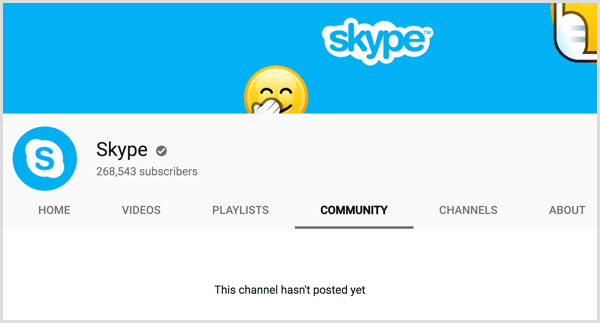 YouTube Community tab channel hasn’t posted yet