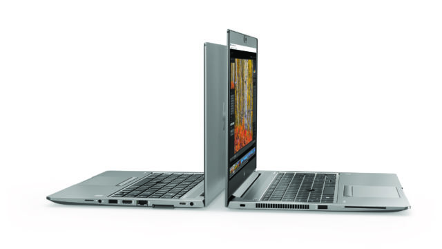 HP ZBook 14u and 15u, back-to-back.