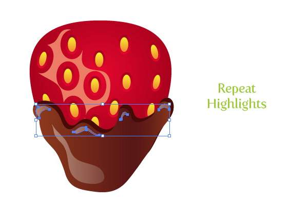 Step 19 chocolate covered strawberry vector