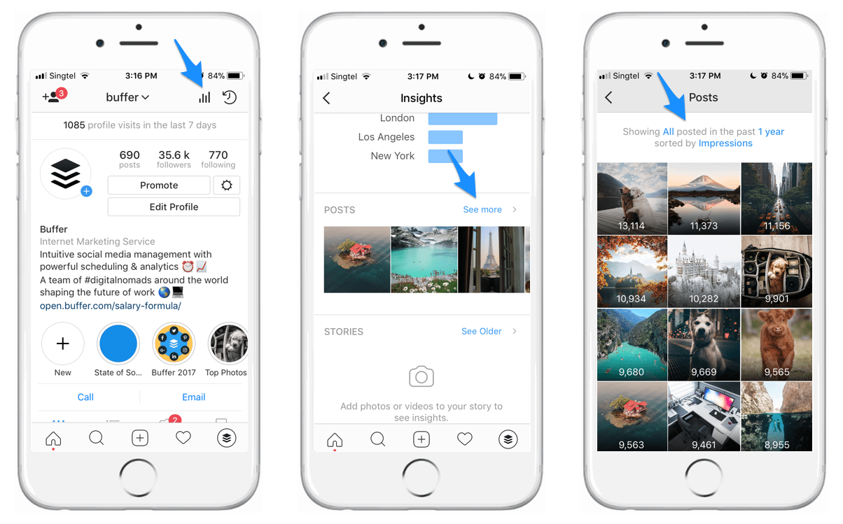 Instagram Insights top posts Instagram Insights top posts