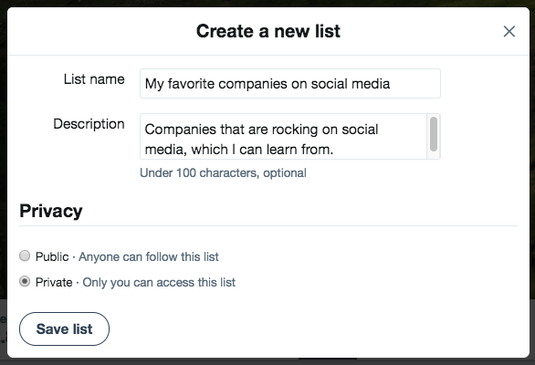 Twitter list Twitter list