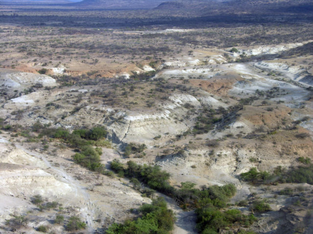 Aerial view of the Olorgesailie Basin