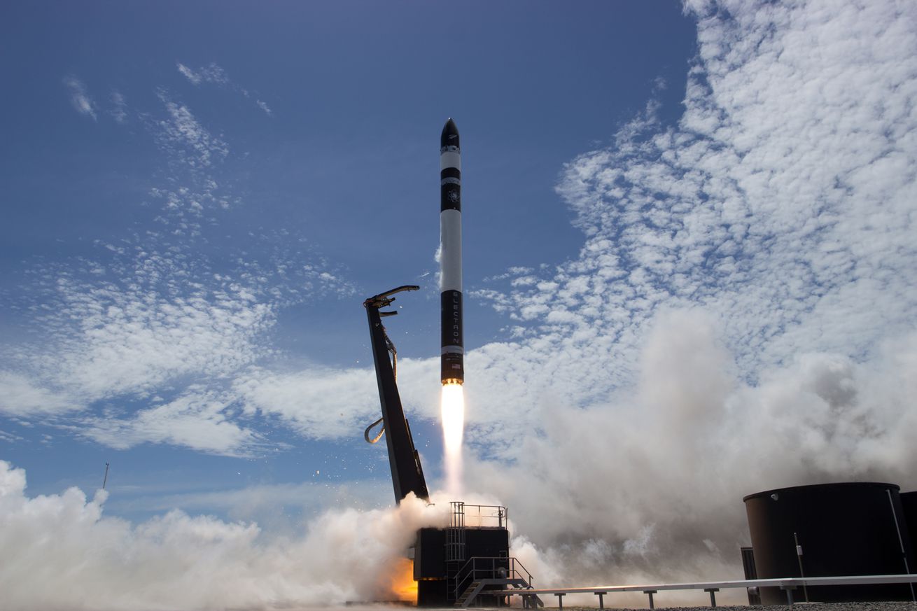 <em>Rocket Lab’s Electron launching during its second test flight</em>