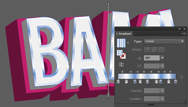3D vector text