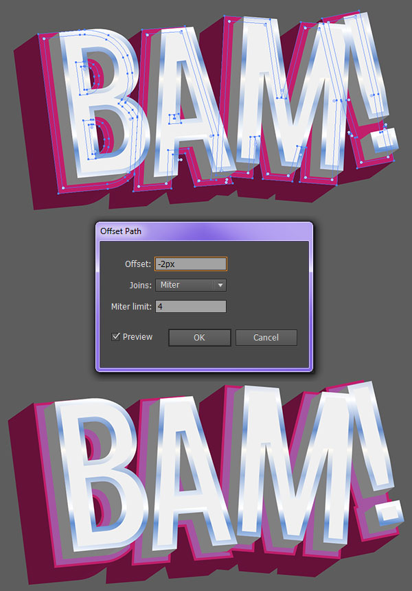 3D vector text