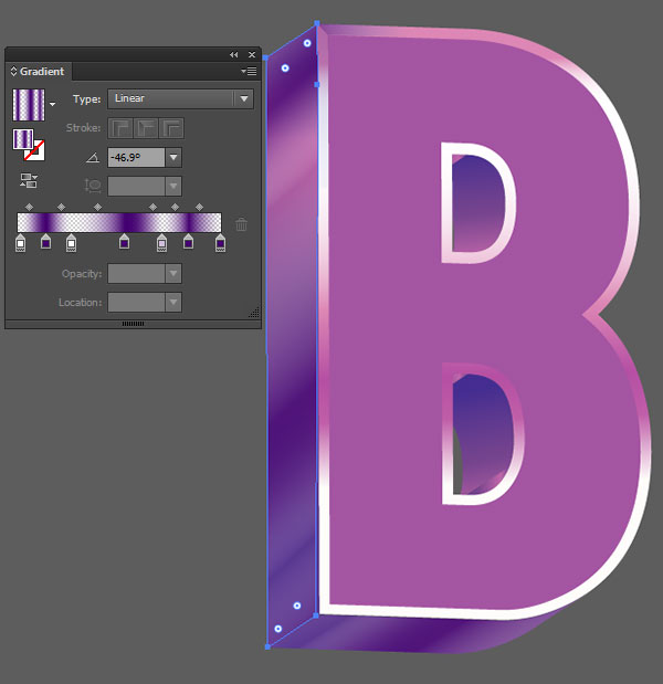 3D vector text