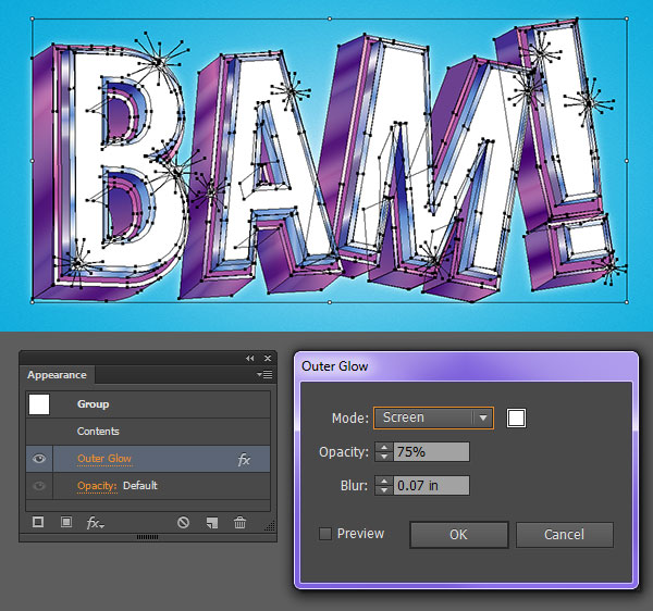3D vector text