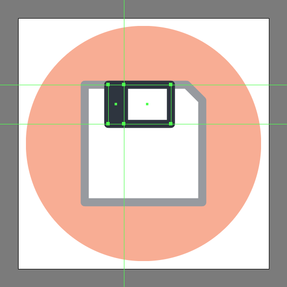 how to make a save icon in Adobe Illustrator