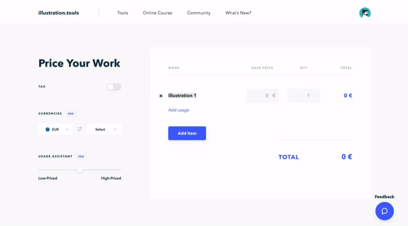 Quote Calculator for illustrators. Price your work