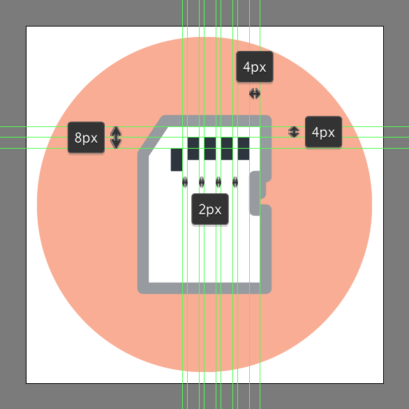 how to illustrate a memory card