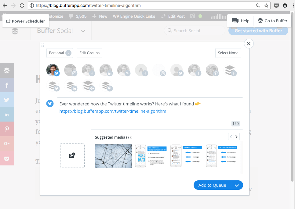 Buffer browser extension Buffer browser extension