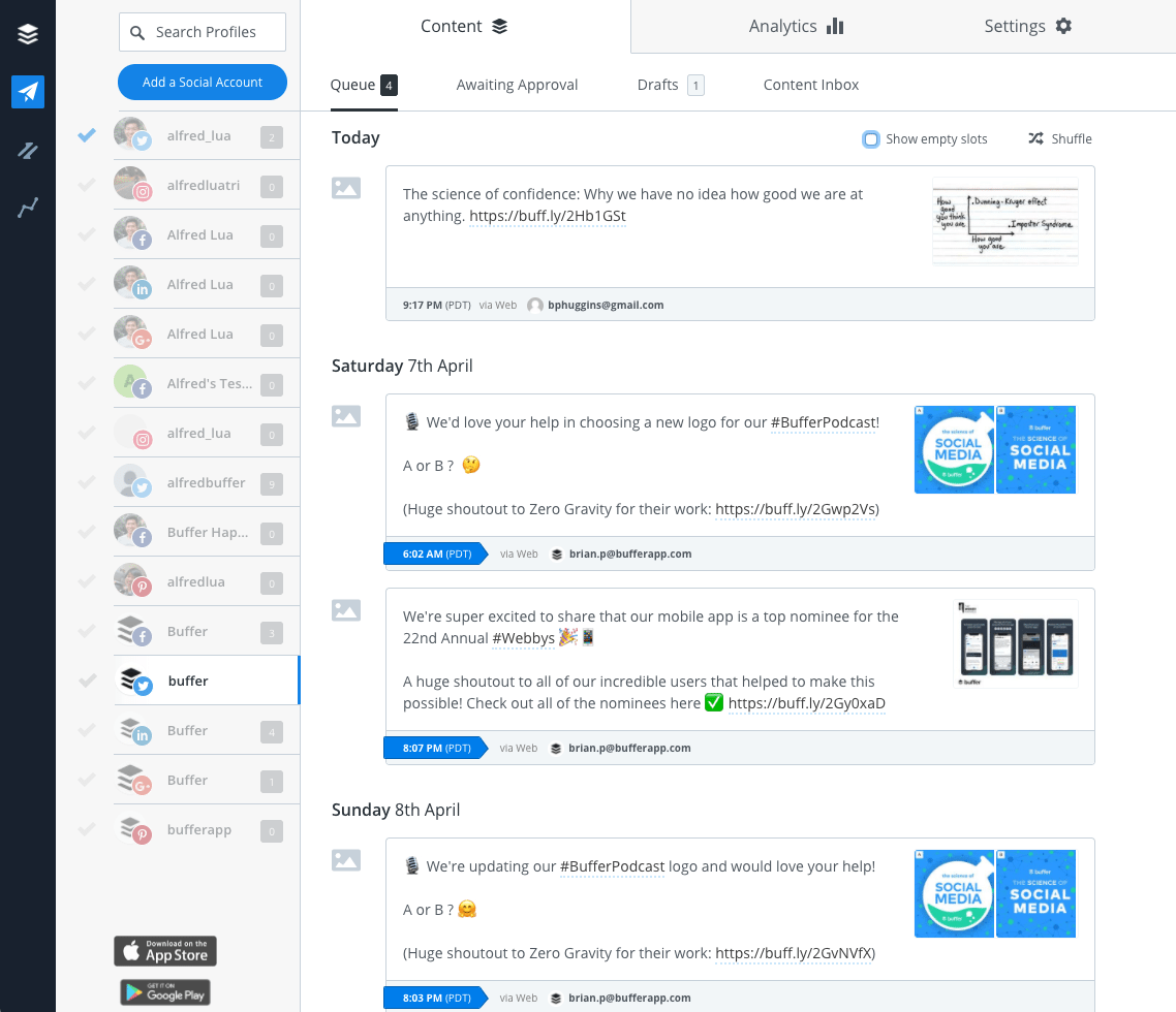 Scheduling tweets with Buffer Scheduling tweets with Buffer