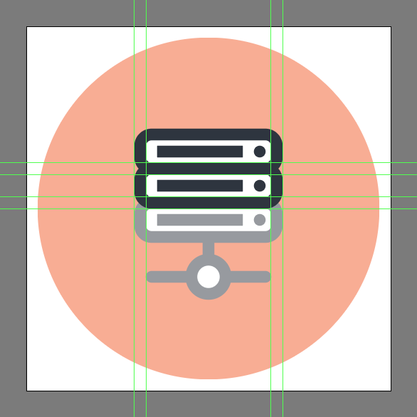 How to illustrate a Network-Attached Storage icon using Adobe Illustrator