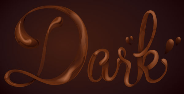 chocolate text vector
