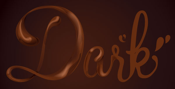 chocolate text vector