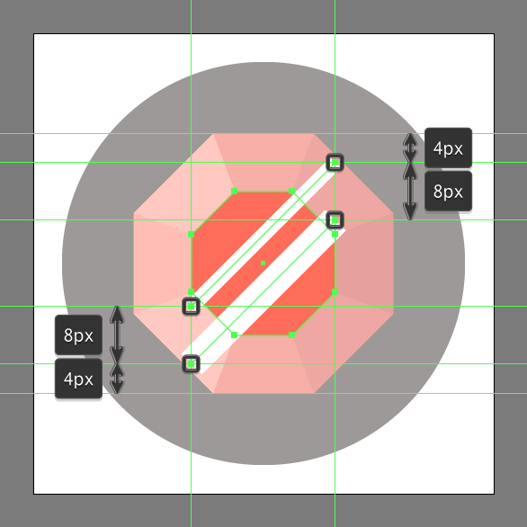 add diagonal lines to the gemstone icon