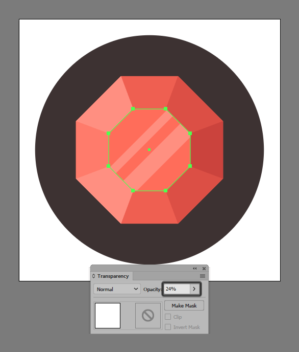 lower the opacity of the gemstone icon's masked hilights