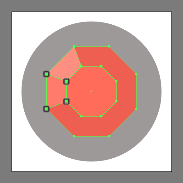 continue drawing the left edge using the same process