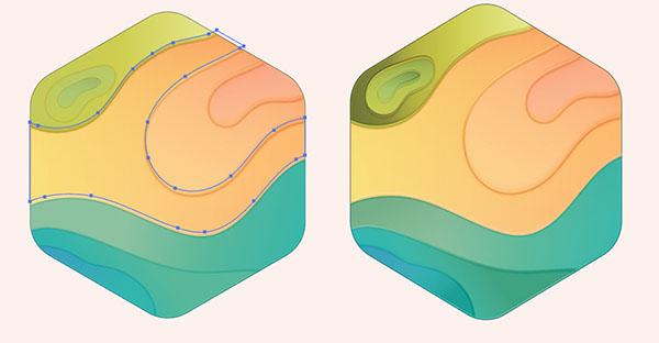 abstract topographical map icon