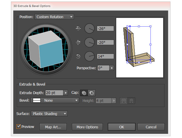 custom rotation for 3d vector text