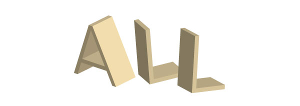 arrange your 3d vector text