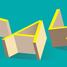 knocked over vector text