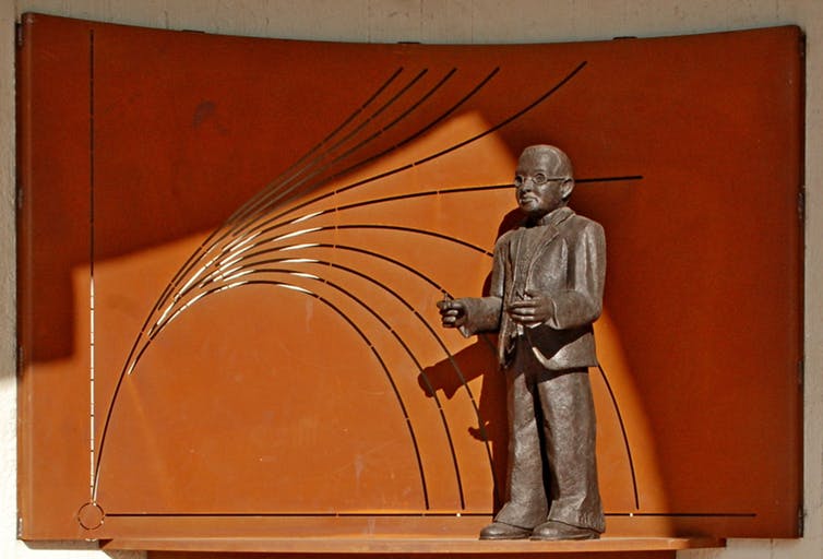 A monument in Belgium to Georges Lemaitre